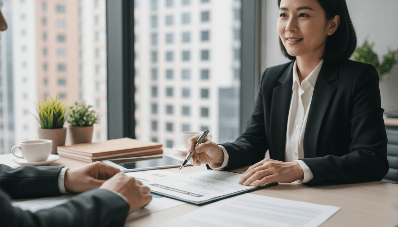 Financial consultant reviewing loan forgiveness options with borrower